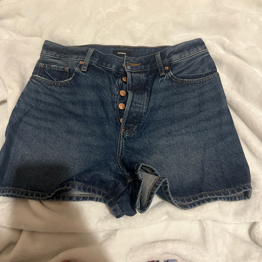 Express Women's Blue Denim Shorts